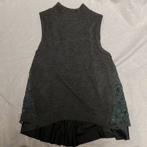 Anthropologie Moth Sleeveless sweater lace back